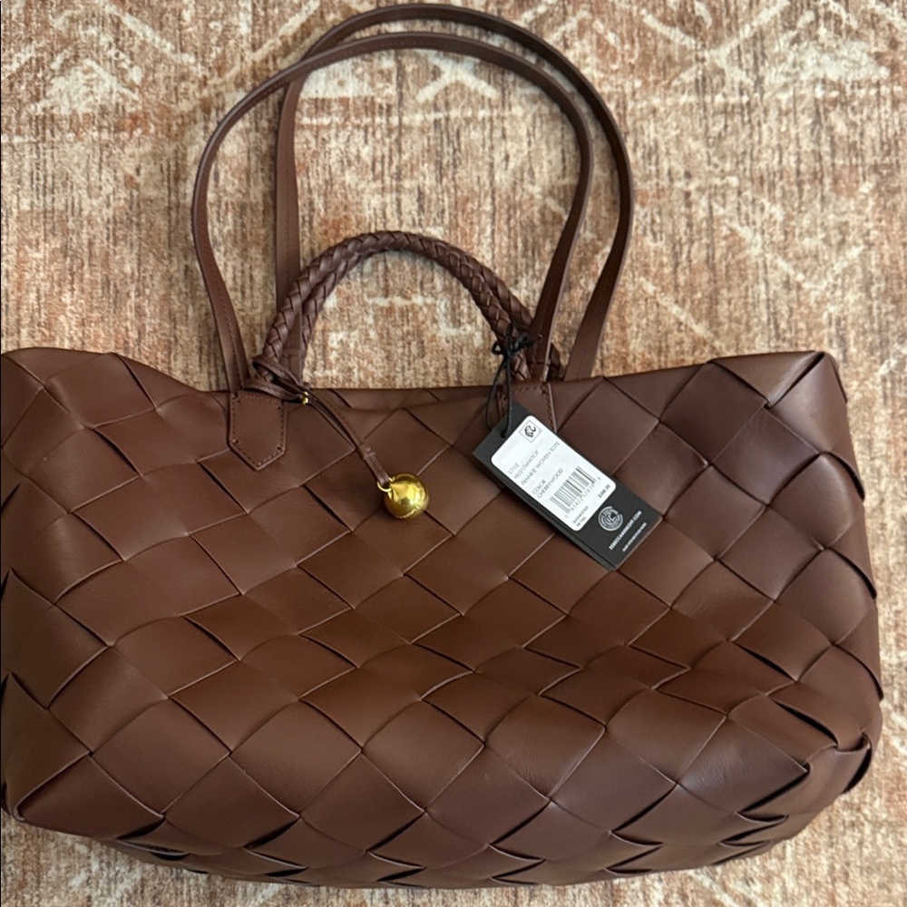 Rebecca Minkoff Brown Woven Leather Tote